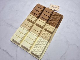 Molde silicona 6 tabletas o barras chocolate 